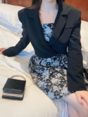 YOOMINI春秋黑色长袖 西装 领上衣外套 广州APM 清仓价