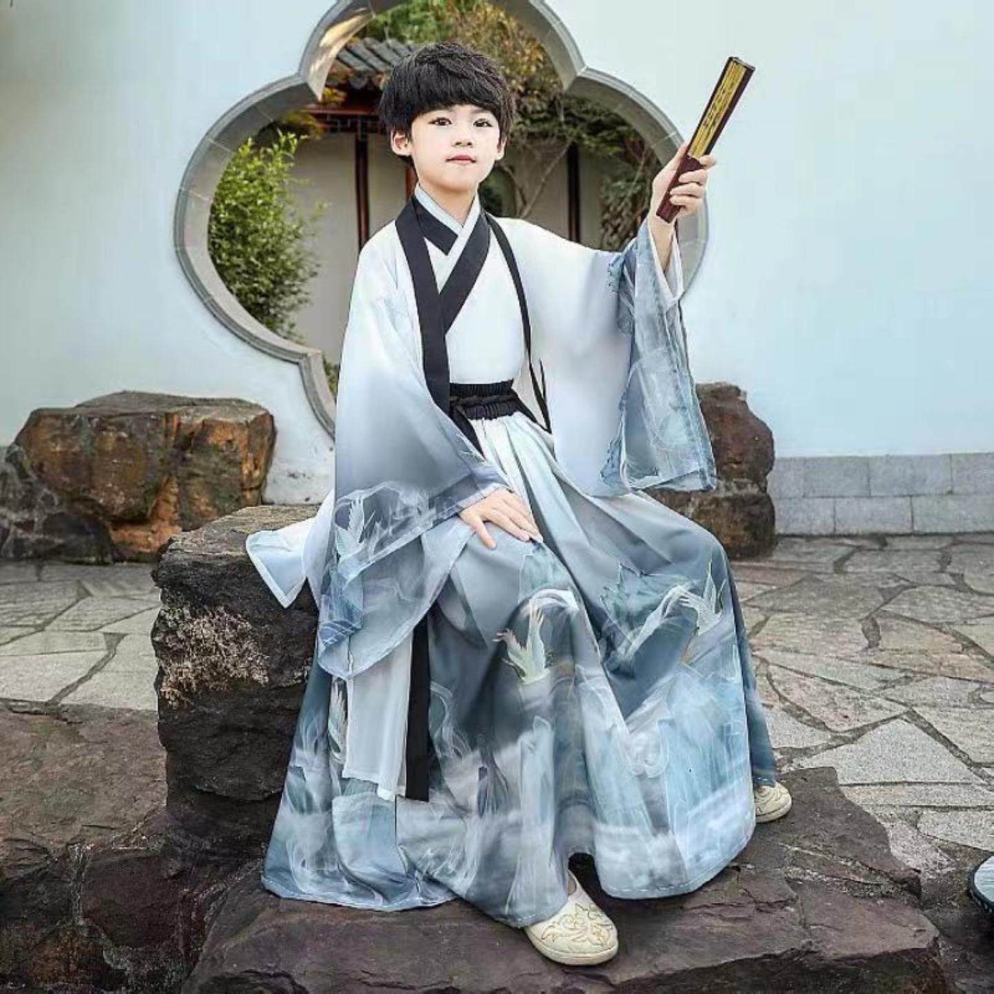 男童古装中秋季唐装儿童汉服少爷套装演出服厂家现货