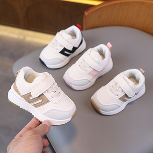 小白鞋 春秋季 小童 男女童防滑板鞋 儿童运动鞋 3岁1软底宝宝学步鞋