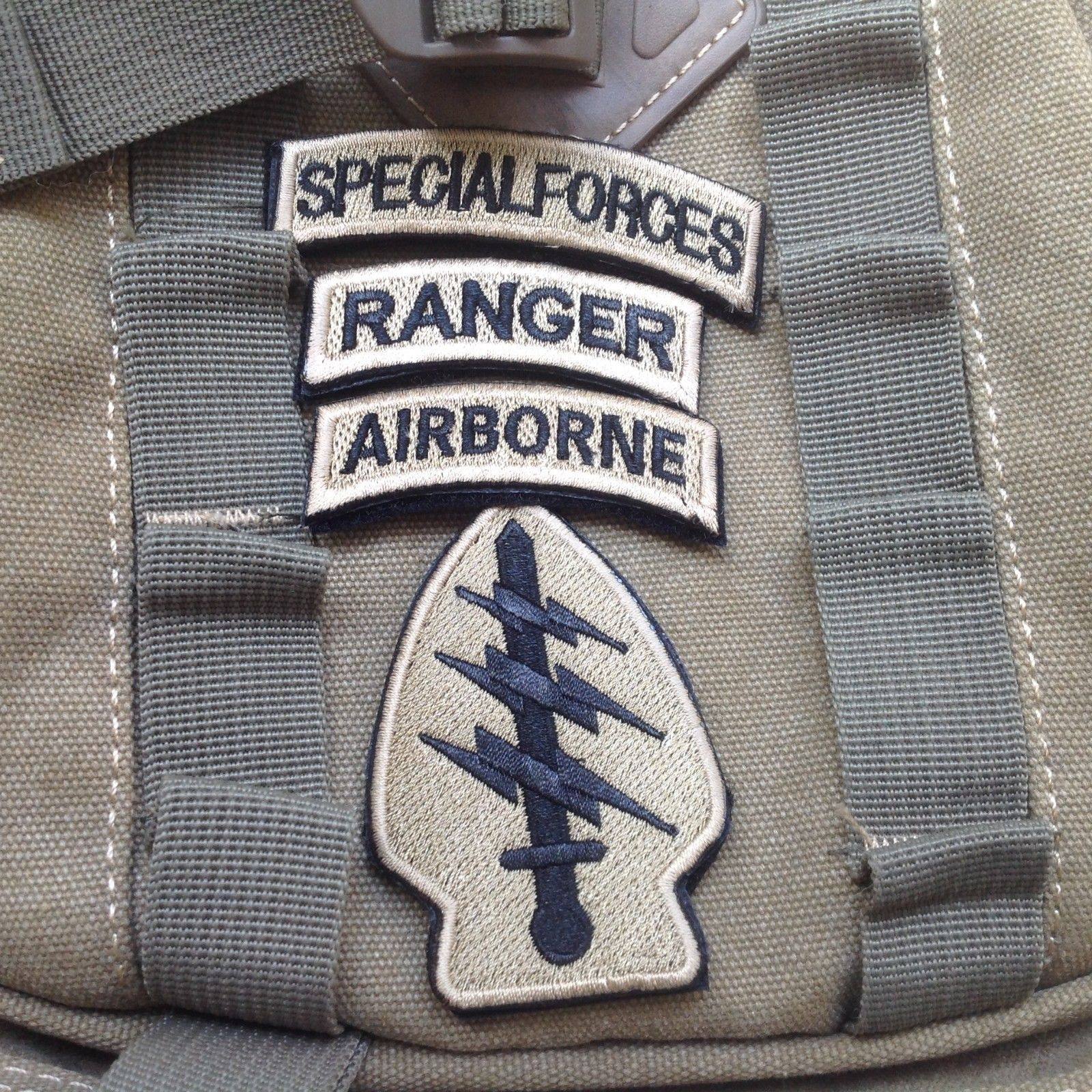 4件套美国特种部队 游骑兵 空降兵 陆军特种部队刺绣魔术贴徽章
