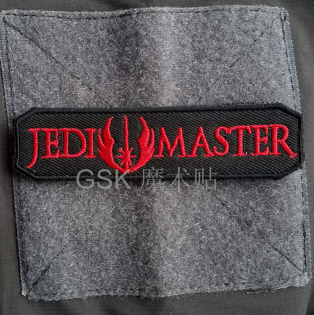 绝地武士星球决战刺绣魔术贴臂章徽章个性战术背包布贴黑底红字