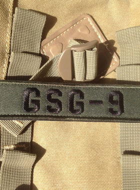 GSG-9德国第九国境防卫队3D刺绣魔术贴军事臂章补丁肩章贴军绿