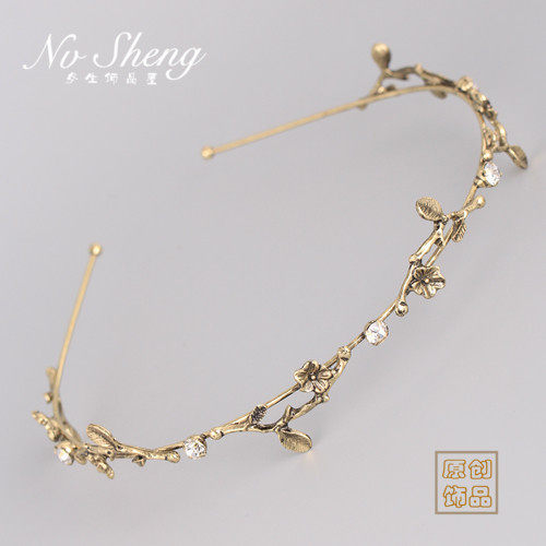 包邮女神巴洛克奢华希腊风复古金属感树叶水钻珍珠细发箍头箍发饰在类目 饰品/流行首饰/时尚饰品新, 发饰中 - 来自Buy2taobao.com提供专业的淘宝代购服务