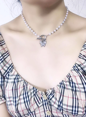 choker银色蝴蝶超仙温柔风项链
