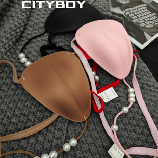 女装 男娘紧身珍珠丁字裤 男用隐藏仿真凹痕内裤 大佬假阴伪娘cd变装