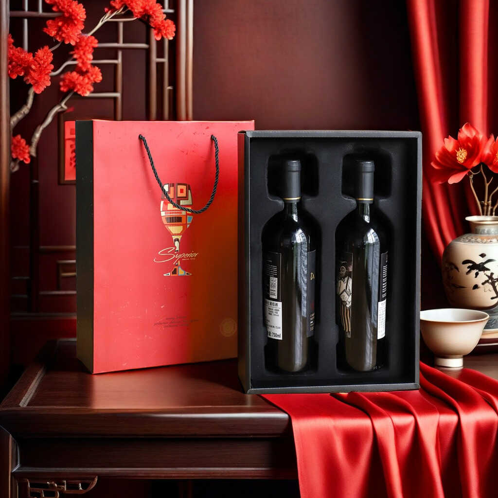 红酒盒包装礼盒葡萄酒盒子高档通用手提袋子升级版豪华加厚现货