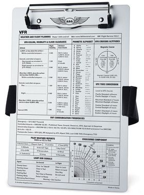 珠海飞行商店美国ASA原装正品VFR IFR Kneeboard飞行员膝板