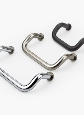 不锈钢折弯带单孔垫圈拉手 铝合金工业柜门提手机箱提手