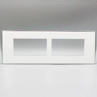 银边 118型空位大面板 四/六位墙插强弱电组合面板多媒体墙壁开关