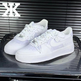 球鞋定制Nike耐克AirForce1Low空军一号优雅少女浪漫心语休闲板鞋