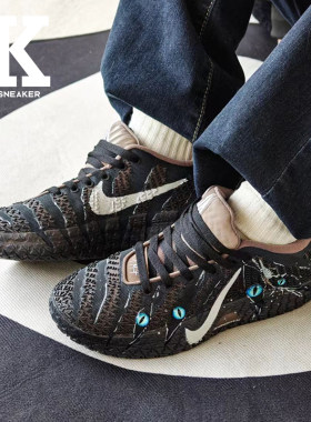 球鞋定制Nike耐克Ja 3影豹恶魔之眼时尚潮流简约泼墨低帮篮球鞋