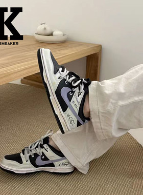 Nike耐克长春花蓝涂鸦系带