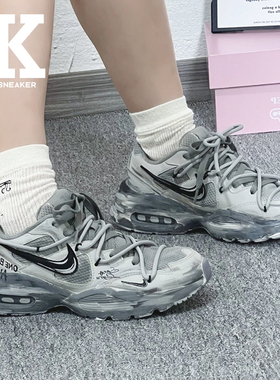 球鞋定制Nike耐克AirMaxFusion废墟宇宙涂鸦机能复古低帮跑步鞋