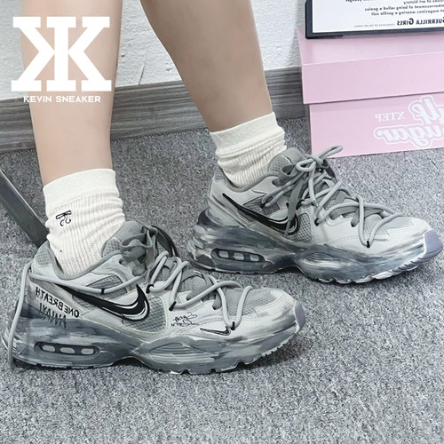 球鞋定制Nike耐克AirMaxFusion废墟宇宙涂鸦机能复古低帮跑步鞋