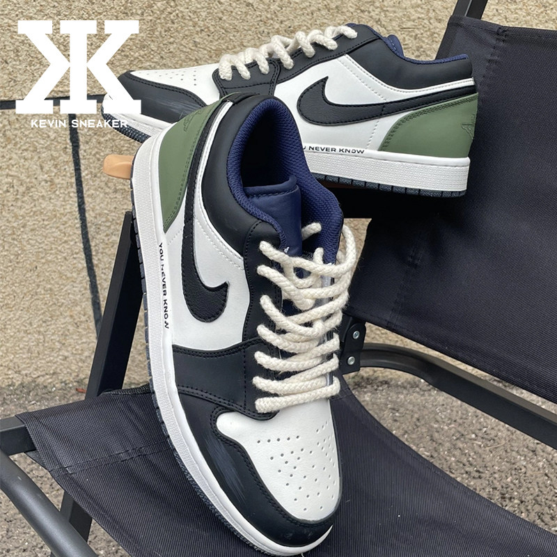 球鞋定制Jordan Air Jordan1原野松弛vibe风美式低帮复古篮球鞋