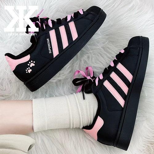 球鞋定制adidas originals SUPERSTAR青春的味道百搭潮流低帮板鞋