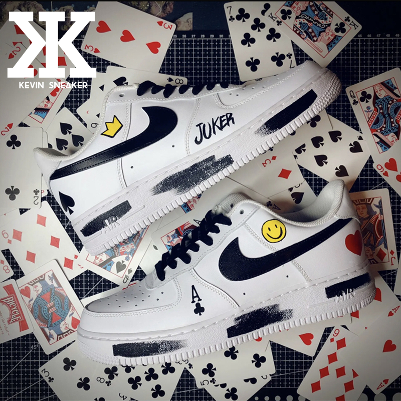 耐克定制板鞋空军一号涂鸦权志龙