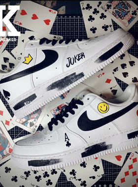 球鞋定制 NikeAi Force1 07 Low空军一号涂鸦权志龙CW2288DH2920