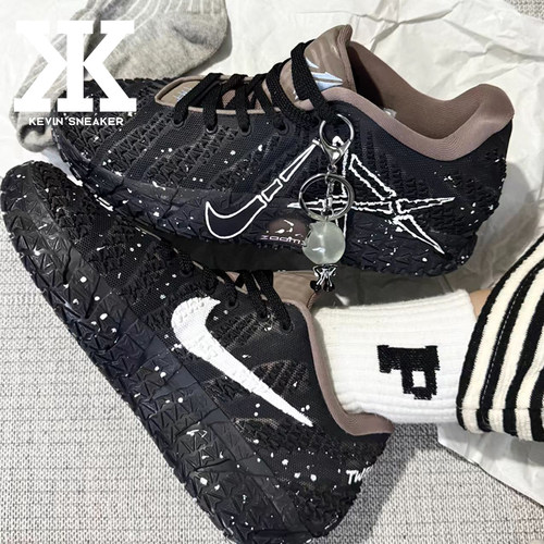 球鞋定制Nike耐克Ja 3骷髅杰克时尚潮流简约涂鸦艺术低帮篮球鞋