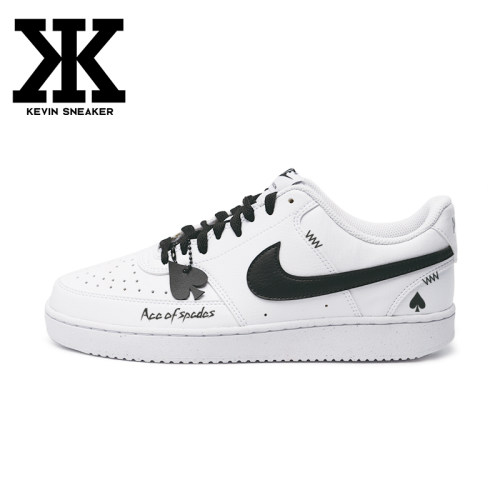 Nike耐克黑桃扑克低帮板鞋