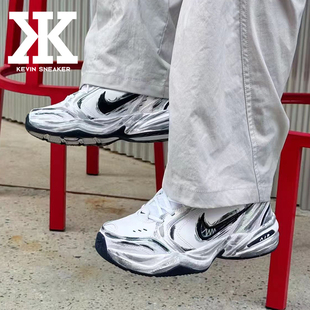 球鞋定制Nike耐克Air Monarch 4银纹墨刃经典复古潮流低帮老爹鞋