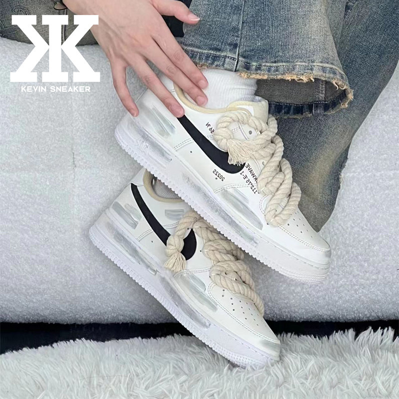 Nike耐克麻绳绑带系带女低帮板鞋
