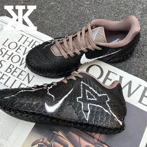 球鞋定制Nike耐克Ja 3黑星裂闪泼墨效果球场精灵低帮篮球鞋