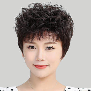 女士发全真全头套假发套女款全头中年妈妈假发自然真发无痕前蕾丝