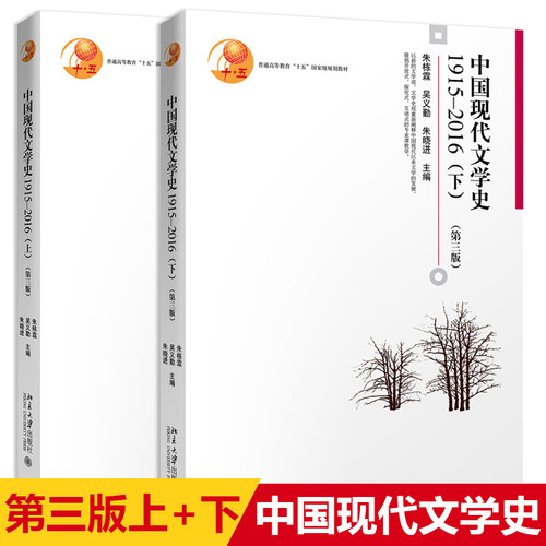 朱栋霖 中国现代文学史1915-2016 第三版第3版 上下册 北京大学出版社 中国现代文学史教程现代当代文学发展历程 文学专业考研教材 - 封面