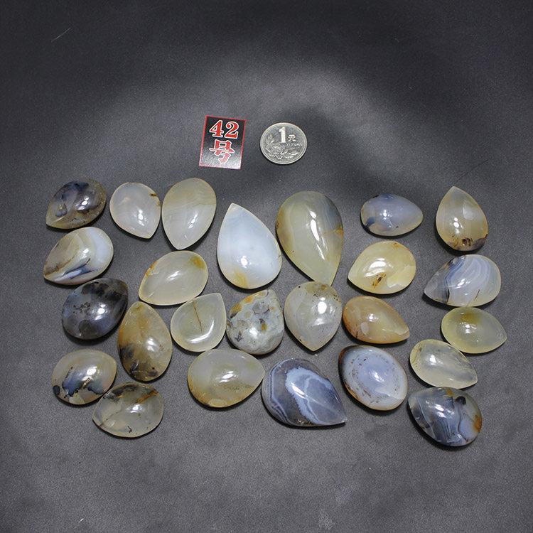 马达加斯加玛瑙草花水草花海洋玉髓黄龙玉奇石精品吊坠石头花纹