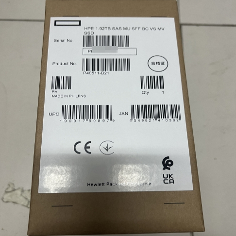 P40511-B21 HPE 1.92TB SAS MU SFF BC MV VS SSDHPE原厂原盒硬盘