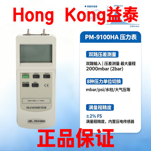 路昌PM-9100HA双通道压差表