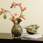 现代简约琉璃花瓶轻奢艺术摆件客厅茶几电视柜工艺品摆设装 饰品