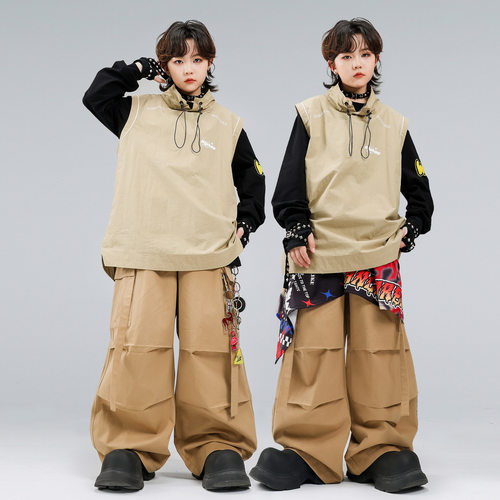 街舞儿童潮服酷帅少儿hiphop穿搭炸街男女童嘻哈走秀表演出服时髦