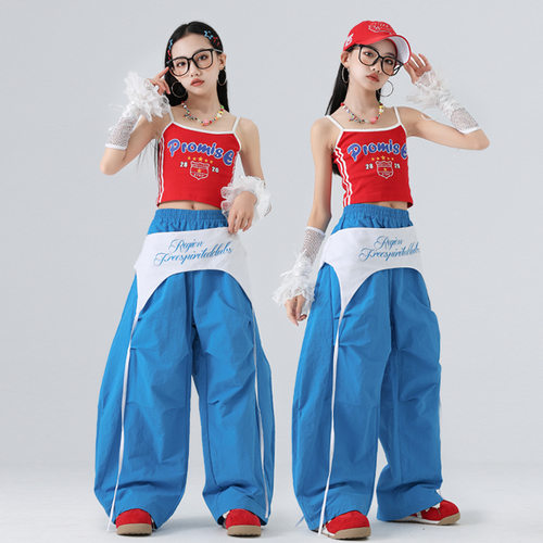 少儿爵士舞演出服潮酷女童街舞套装儿童jazz舞台走秀表演女孩时髦