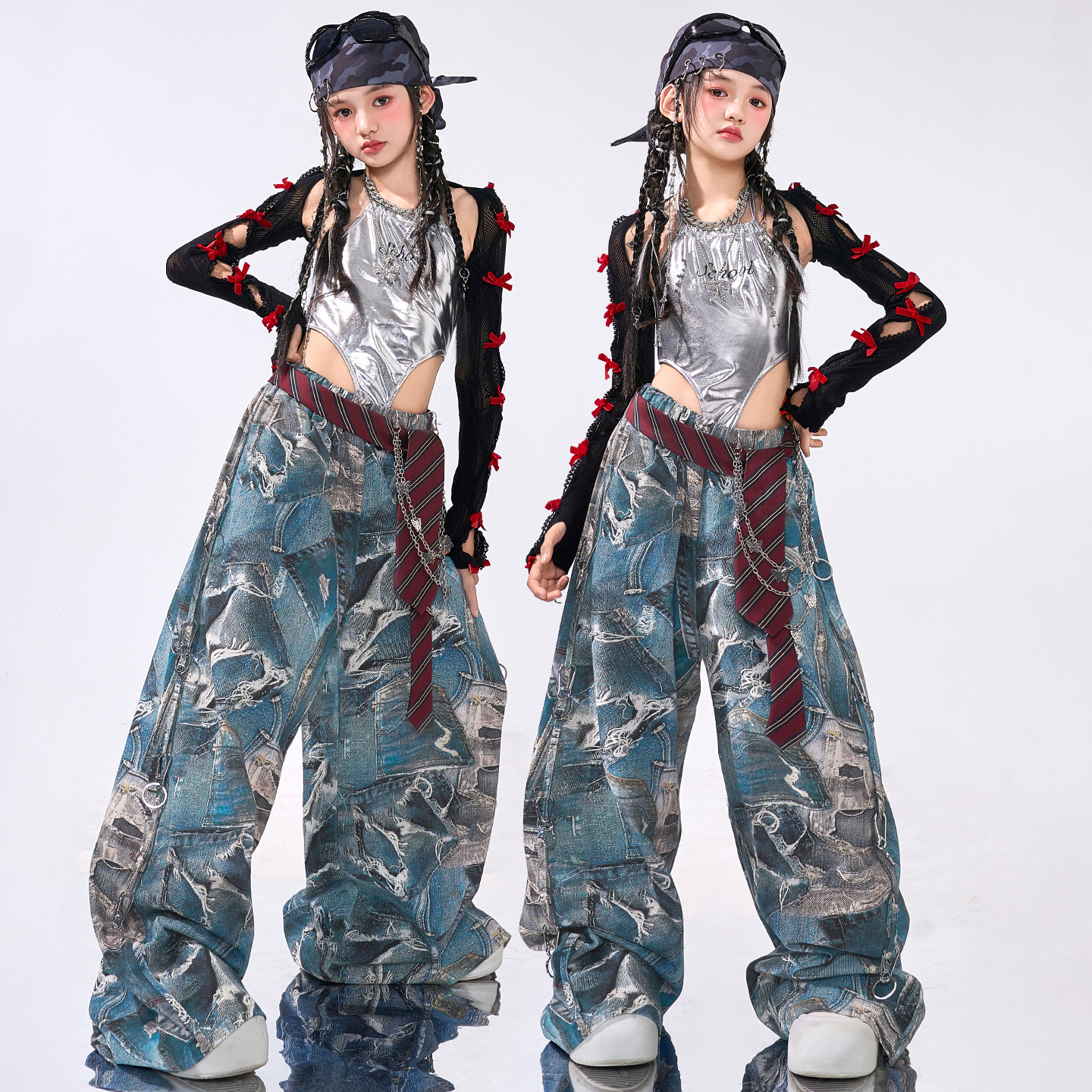 爵士舞女童服装少儿jazz街舞时髦潮酷表演走秀演出服秋女团甜酷风