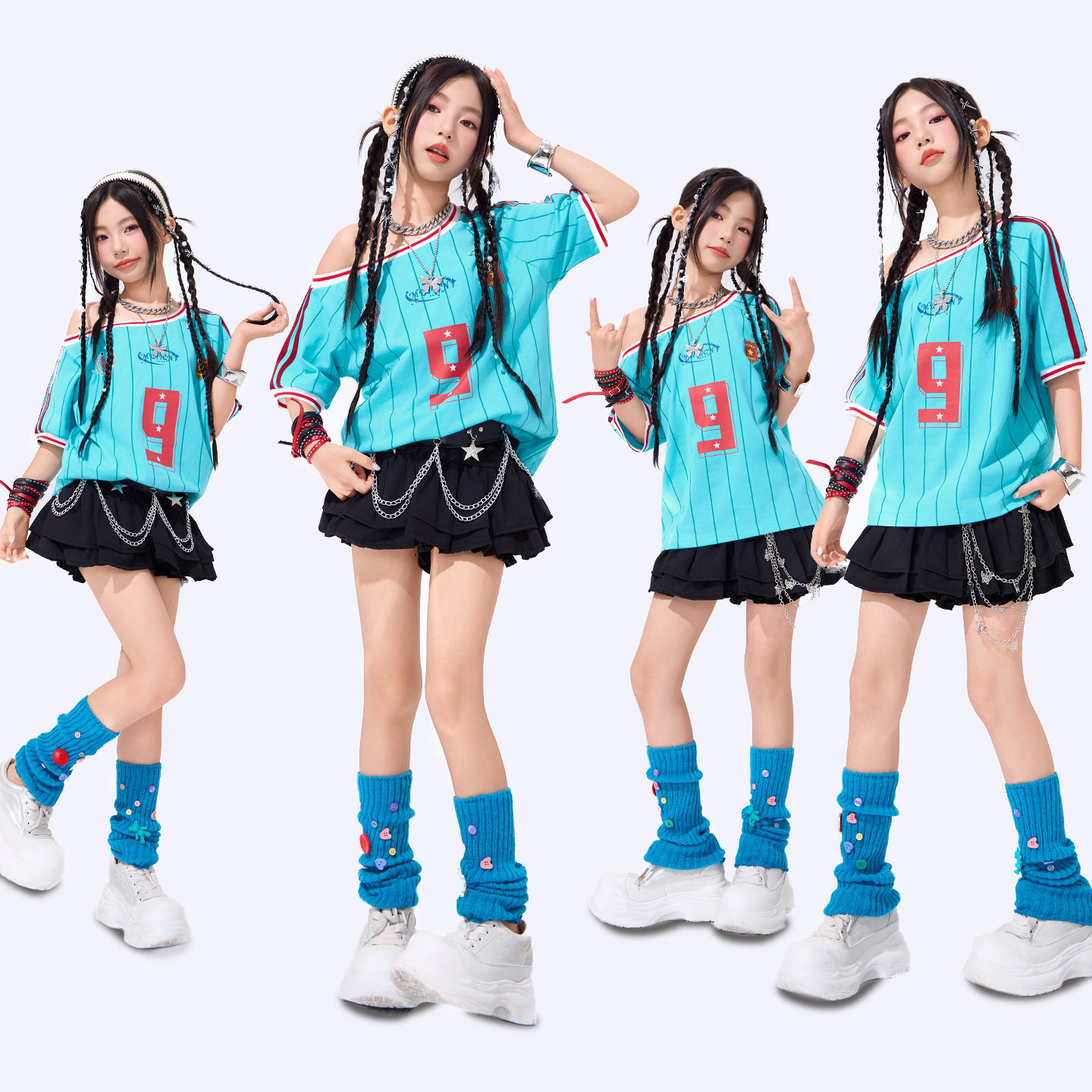 爵士舞服装女童街舞儿童少儿表演服女孩jazz潮服舞蹈走秀演出套装
