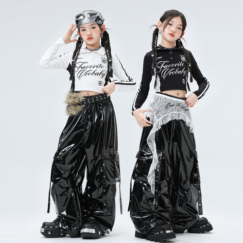 爵士舞女童服装韩版潮酷少儿jazz街舞演出服儿童跳舞穿搭女孩套装
