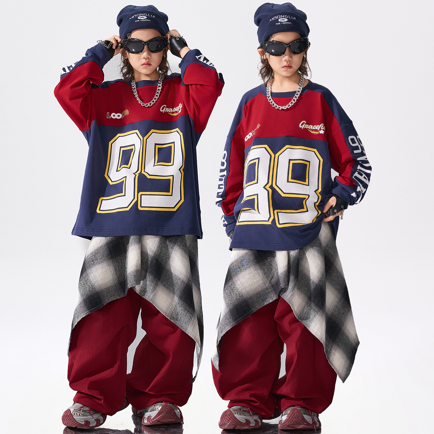 儿童街舞潮服男童hiphop嘻哈风演出服炸街儿童酷帅少儿架子鼓套装