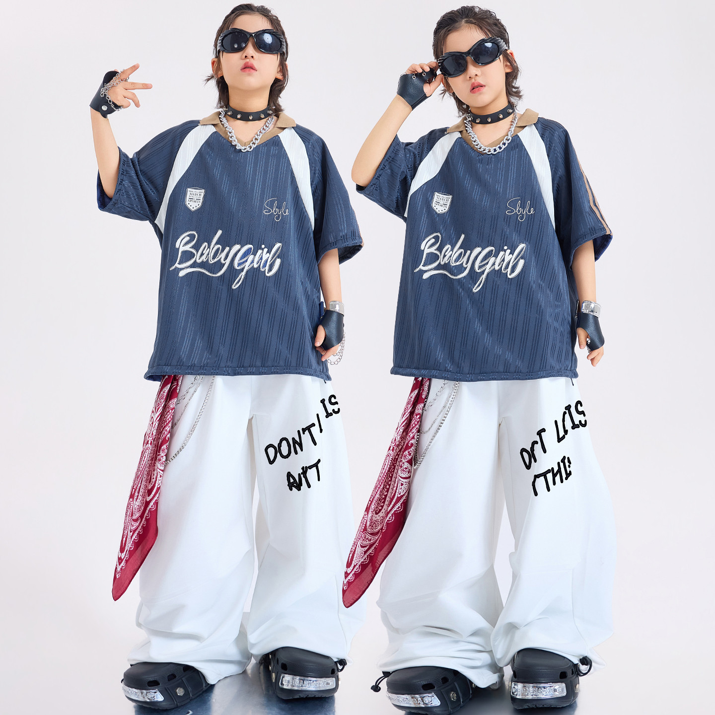 街舞儿童潮服酷帅男童嘻哈少儿舞蹈服套装女童hiphop演出服童装男