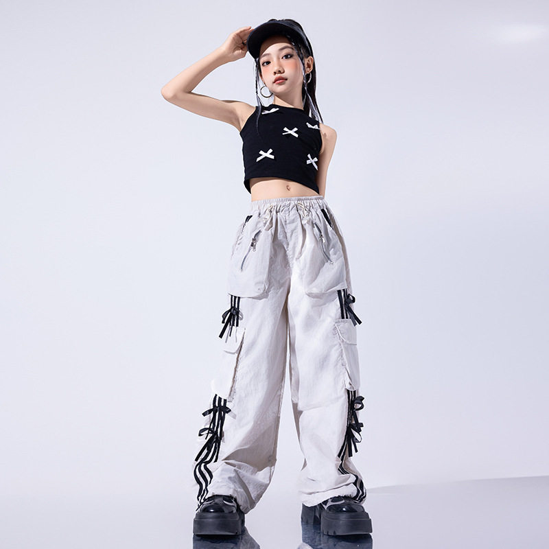 爵士舞服装女童潮酷时髦蝴蝶套装jazz少儿爵士演出服女团儿童走秀