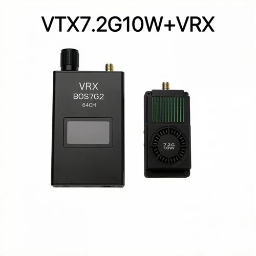 FPV 6.1-7.2G大功率图传7.2G10W VTX发射器接收机VRX无人机固定翼