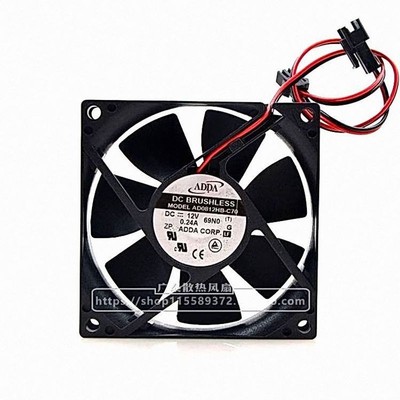原装 ADDA 8CM 8020 AD0812HB-C70 12V 0.24A 机箱 2线 散热风扇