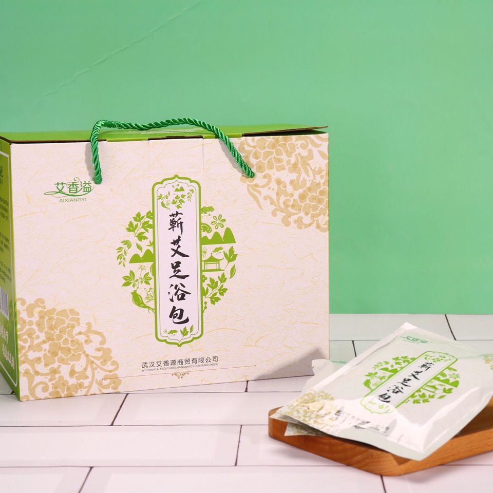 艾香溢蕲艾足浴包艾草泡澡泡脚家中常备一盒30包