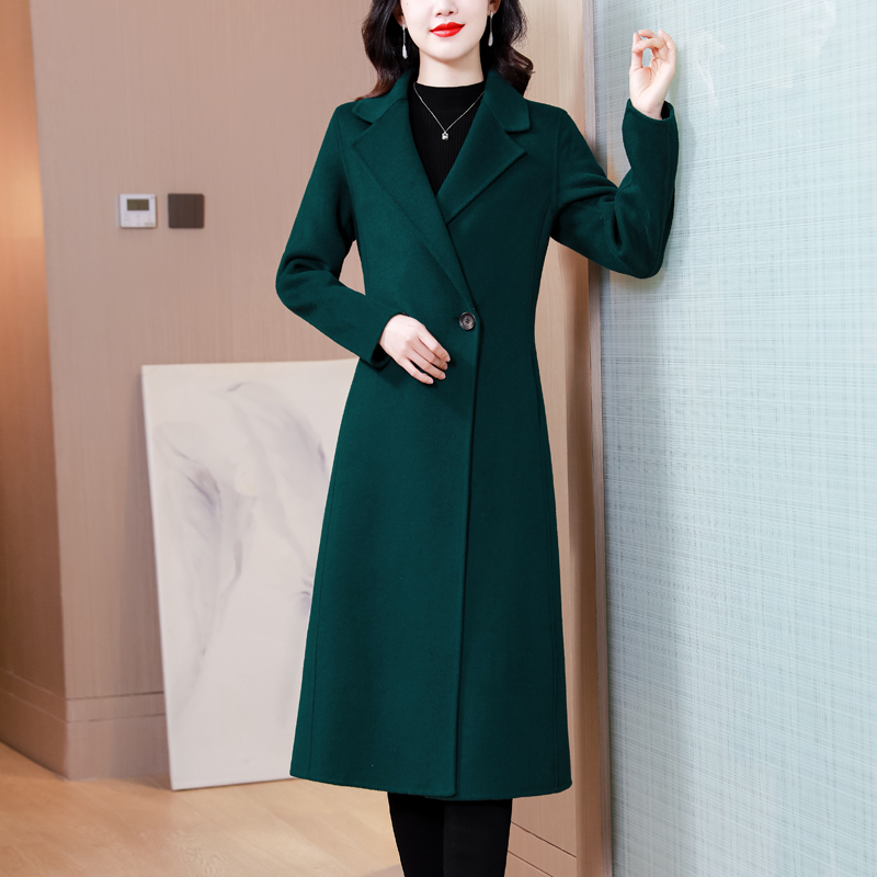 高端毛呢大衣2025年新款秋冬时尚长款过膝中年妈妈洋气呢子大衣潮