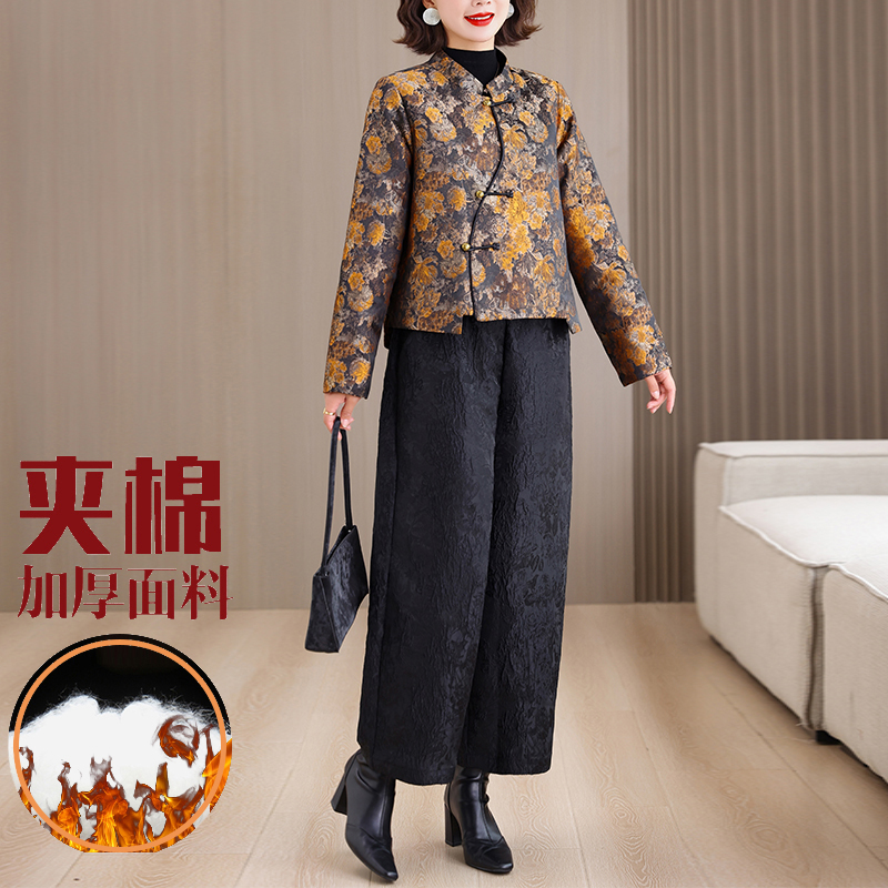 新中式国风外套女提花高端洋气