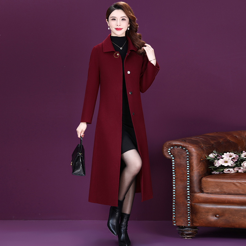 贵夫人洋气妈妈高贵毛呢大衣2025年新款秋冬修身时尚加厚呢子外套