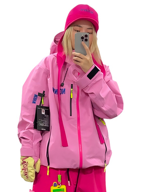 【特599】原1499 男女款3L全压胶暴雪硬壳防风防水滑雪外套