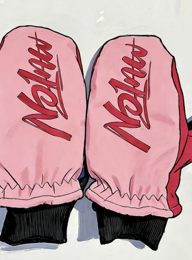 NO1NW26新【撞色系列】3d立体刺绣耐磨滑雪手套