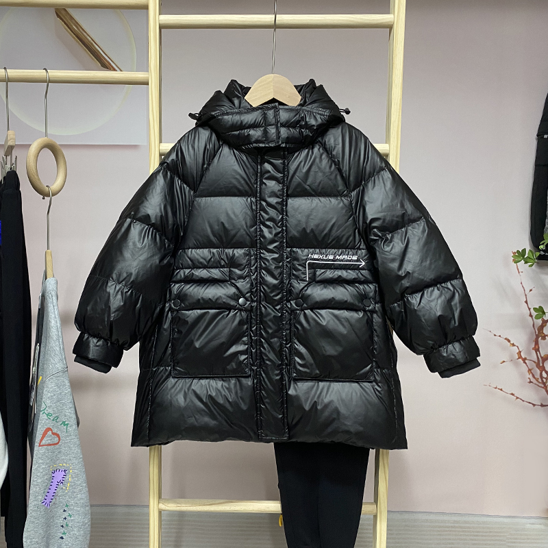 禾雪三防中长款加厚儿童羽绒服